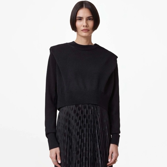 AllSaints Leia Sweater in Black - Picture 1 of 7